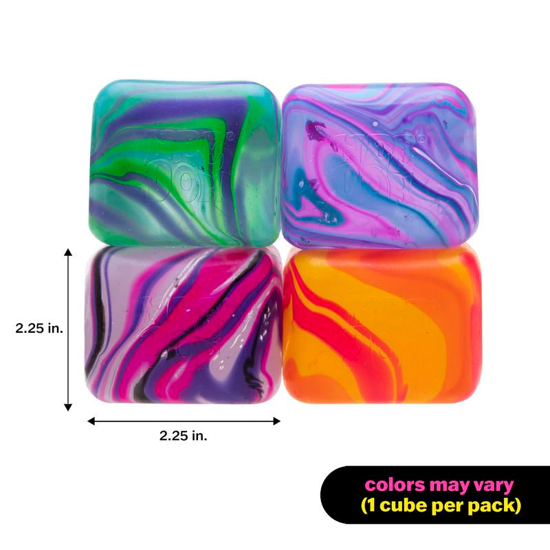 Needoh Nice Cube – Sensory Fidget Toy with Super Solid Squish, Stretchable Stress Relief, One Random Color