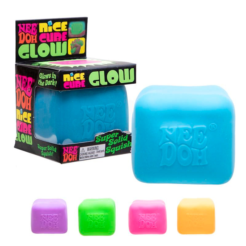 Needoh Nice Cube – Sensory Fidget Toy with Super Solid Squish, Stretchable Stress Relief, One Random Color