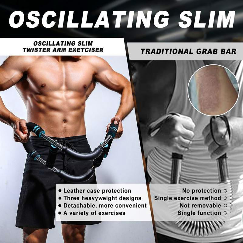Twister Arm Trainer Adjustable Strength Bar for Chest & Arm Workout Portable Home Gym Equipment for Men Ideal for Upper Body Fitness