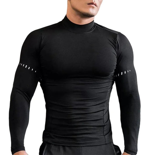 Playera de Compresión Hombre Manga Larga - Protección UV para Gym y Running